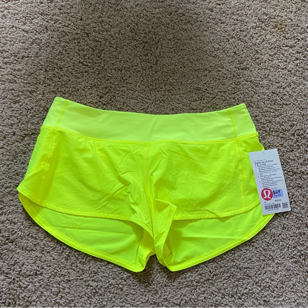 NWT lululemon speed up short